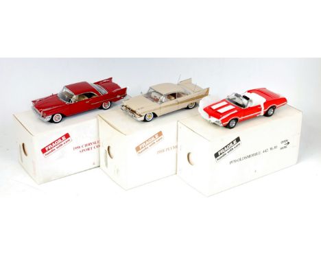 Danbury Mint 1/24th scale diecast saloon group, 3 boxed examples, all appear as issued, to include 1958 Chrysler 300D Sport C