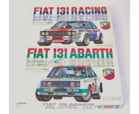 Fujimi 1.24 scale plastic kits, SM.28 Fiat Abarth 131 'Total' 1979 Monte Carlo Rally #4 J.Andruet & SM.26 Fiat Abarth 131 'Al