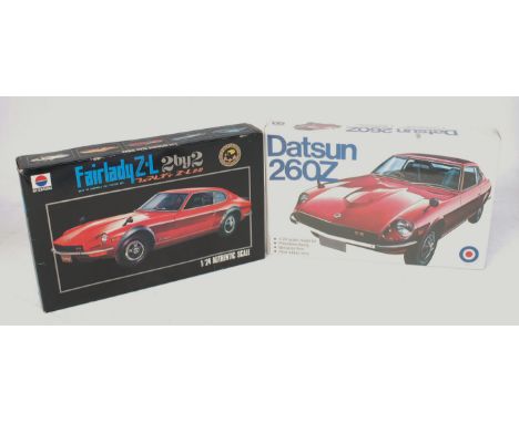 Nitto 1.24 scale plastic kit group, No.538 Datsun Fairlady Z-L 2 + 2 Sports & Entex 1.24 No.9008 Datsun 280Z Sports, late 197