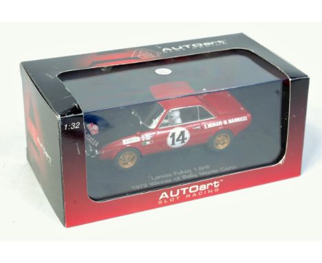 Auto Art Slot Racing 1/32nd scale model of a Lancia Fulvia, 1972 Winner of Rally Monte Carlo, in the original window box (NM-