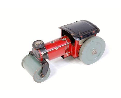 Wells, 1935 tinplate Rolls Royce Sedanca, finished in cream and blue with single fixed key mechanism, white balloon type whee