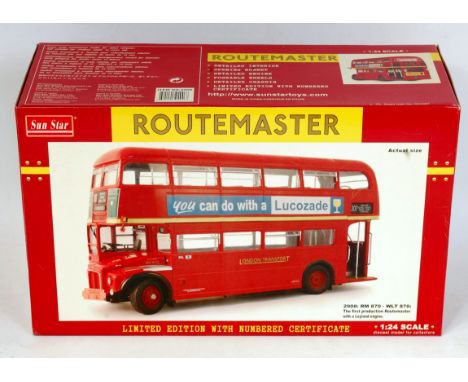 Sunstar 1:24 scale - 'The first production Routemaster with a Leyland engine' RM870 code 2908 complete with certificate No. 2