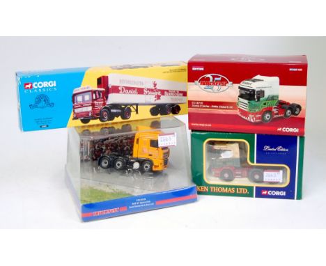 Corgi 1/50th scale road haulage group, 4 examples to include: CC13218 Jack Richards & Son DAF XF Space Cab, No.21402 Daniel S