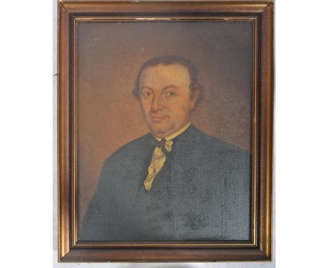 An early 20th century oil on cavas portrait painting study depicting a gentleman. Notation to verso 'E H. Everdes geb. a. 1. 