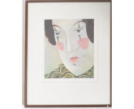 Peter Ford (British, b. 1937) -&nbsp;&nbsp;'Mute' - A 20th century limited edition coloured lithograph on paper of Japanese w