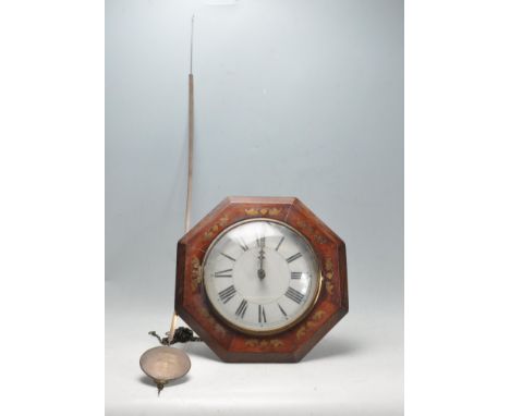 An antique late 20th century Victorian style mahogany railway station wall hanging / post office having a circular mahogany s