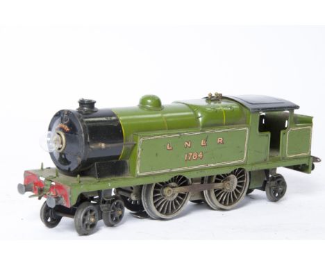 A Hornby O Gauge No 2 Special E220 LNER 4-4-2 Tank Locomotive, in LNER green as no 1784, G, cab handrails missing, nickelled 