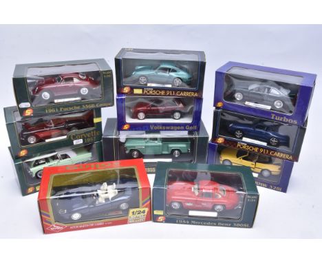 Modern Diecast 1:24 Scale Vehicles, a boxed collection of vintage and modern vehicles including models by Superior (40), Well