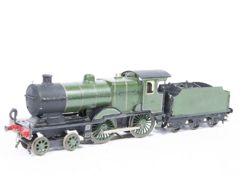 A much-modified/repainted Hornby O Gauge No 2 Special SR 'L1' Class 4-4-0 Locomotive and Tender, an original clockwork locomo