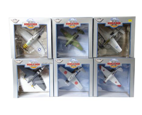 Air Signature 1:48 Scale WWII Fighter Planes, a boxed collection comprising 99048 P-47D Thunderbolt, 99018 P-51D Mustang, 990