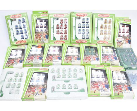  Subbuteo Table Football  teams produced circa 1980's -2000's including Watford/Partick Thistle, Everton (1985), Chelsea, Ger