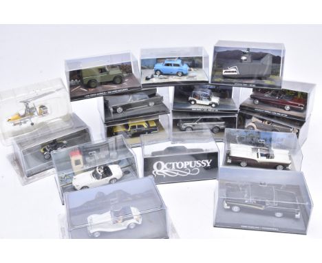 Diecast Models from James Bond, a collection of 1:43 scale models magazine issues mostly in plastic cases, two bubble packed,