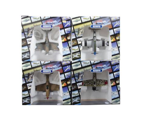 Franklin Mint Armour Collection 1:48 Scale Aircraft, a boxed group of four aircraft, B11B566 98317 Spitfire MK-VC RAF, B11B55