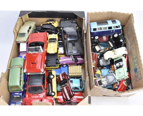 Modern Diecast Vehicles, a collection of vintage and modern 1:18 and smaller scale models including examples by Burago, Polis