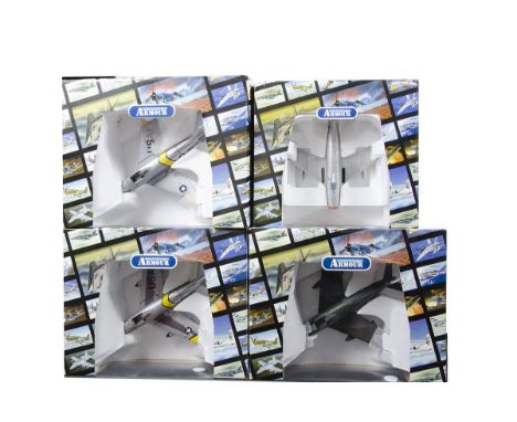 Franklin Mint Armour Collection 1:48 Scale Aircraft, a boxed group of four B11E071 MIG 15 Soviet Airforce, B11B927 F86 Sabre 