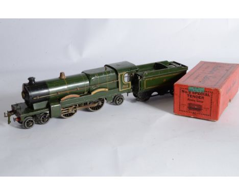 A Hornby O Gauge No E320 GWR 'Caerphilly Castle' 4-4-2 Locomotive and Tender, in GWR green as no 4073 with pressed brass safe
