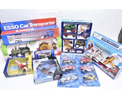 Modern Diecast Sets and Vehicles, boxed examples including ROS 1:25 Scale tractor and trailer and ROS Farm Set, two Esso car 