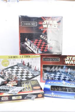 Vintage 1999 A La Carte Star Wars Chess-Schach Collector's 3D Chess Set  Game Boxed
