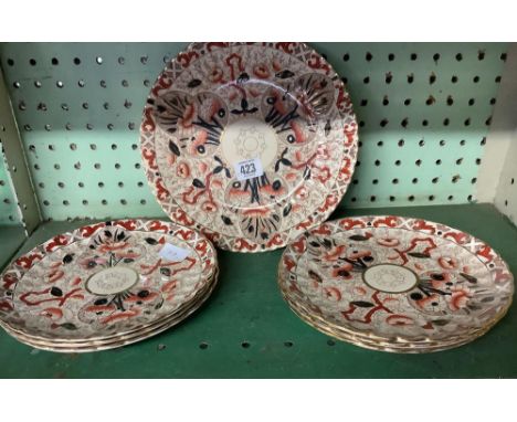 6 CHINA TEA PLATES &amp; A SANDWICH PLATE A/F