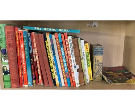 SHELF OF MAINLY CHILDREN'S BOOKS INCL; ANNUALS ETC