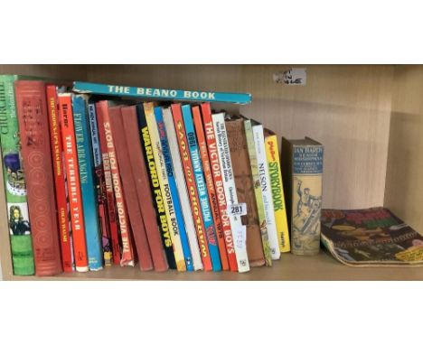 SHELF OF MAINLY CHILDREN'S BOOKS INCL; ANNUALS ETC