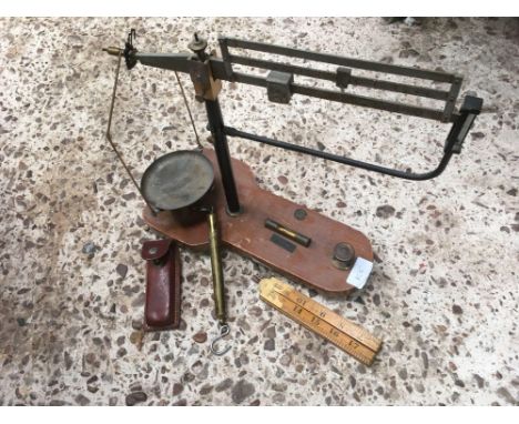 BAIRD &amp; TATLOCK COMBINATION TOOL IN POUCH, A FOLDING  RULE &amp; A SALTER WEIGH SCALE 