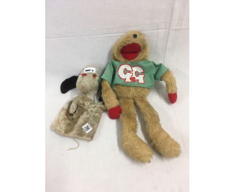 THE SWEEP HAND PUPPET &amp; GORDON THE GOPHER PUPPET 
