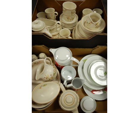 A modern stoneware part tea and dinner service in the Harvest pattern No. 1418 together with a Spal porcelain part tea and di