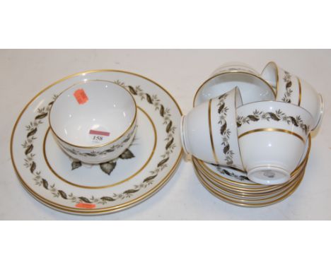 A Royal Worcester six place setting part tea service  in the Bernina pattern