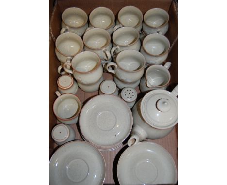 A Denby stoneware tea service, in the Daybreak pattern