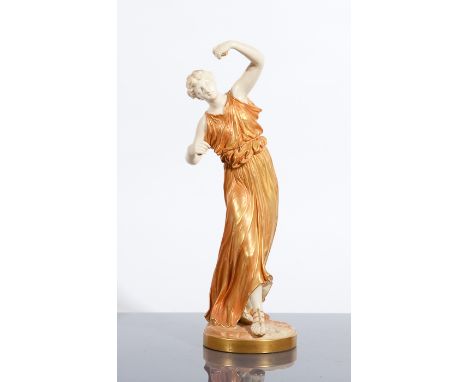 ROYAL WORCESTER FIGURE OF A CLASSICAL FEMALE
wearing a flowing dress, pattern No 1827, 35cm high 
