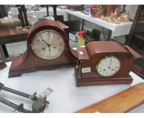 A French mantel clock and one other,.