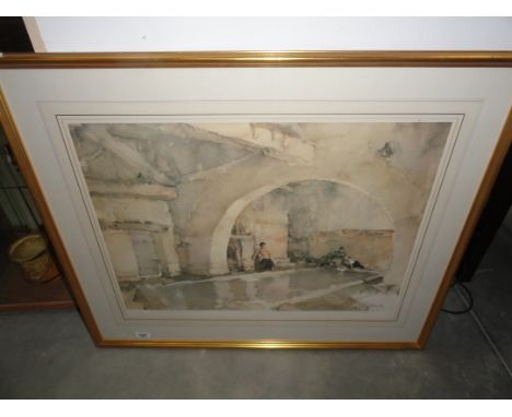 A large gilt framed limited edition W. Russell Flint print.