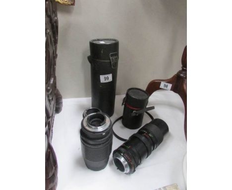 3 camera lenses.