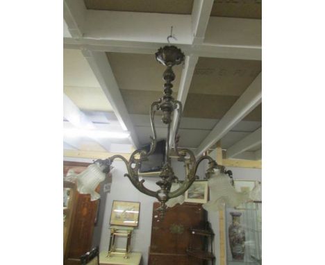 A 3 lamp French ceiling light.