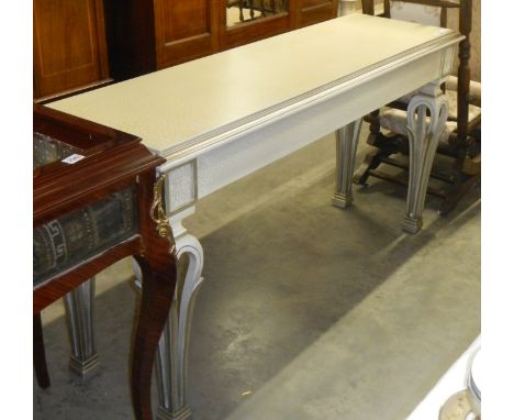 An ornate console table.