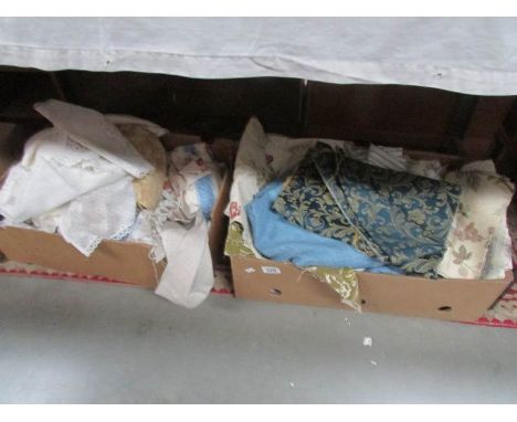 2 boxes of linen and other textiles.