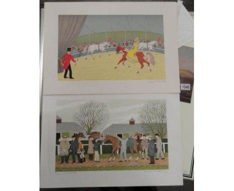 A limited edition colour lithograph after Vincent Haddelsey (1934-2-10) entitled 'Equestrian Scenes - Suite' set in a circus,
