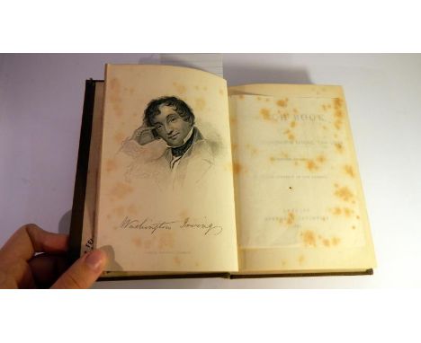 'The Sketchbook' by Washington Irving 1783-1859, published by Liepzig Bernhard Tauchnitz 1843, authorised edition with the po