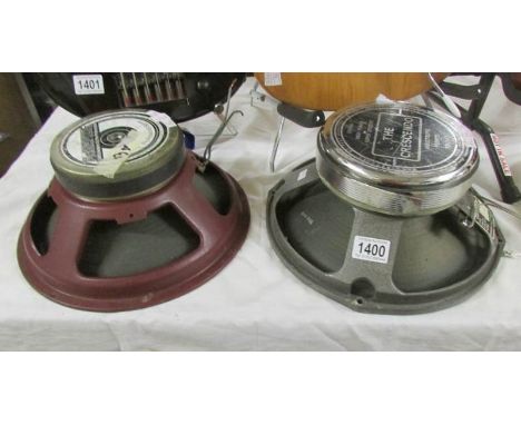 A Fane Crescendo 100W 12" speaker 8-15 OHM and a McKenzie 12" speaker, both made in the UK.