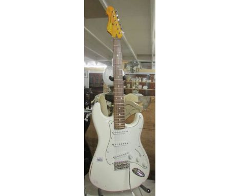 A vintage re-issue series Hendrix style Strat guitar, Wilkinson pick ups and hardware.