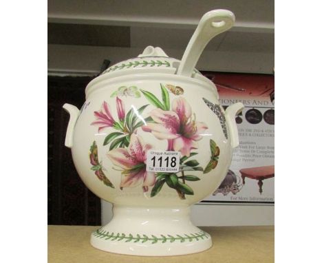 A Portmerion soup tureen complete with ladle.