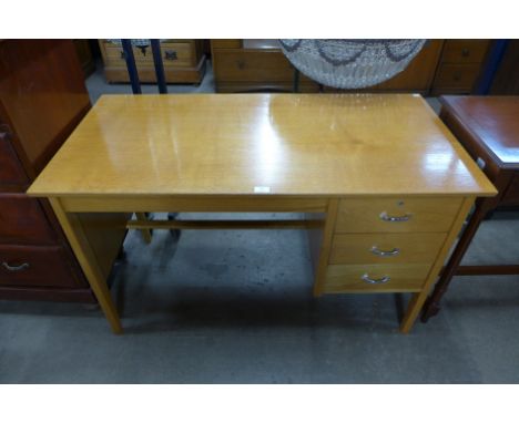 A light oak desk