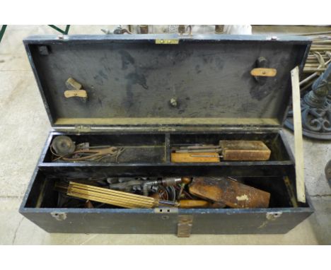 A tool box with tools