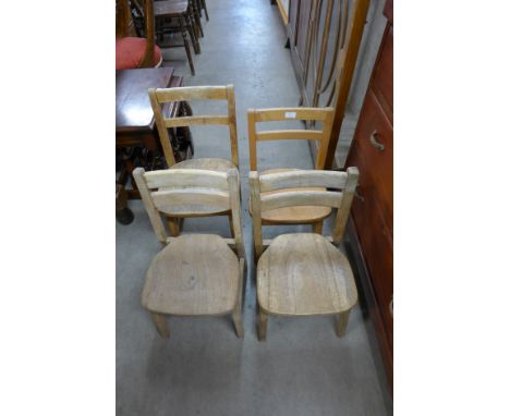Four Ercol child's chairs