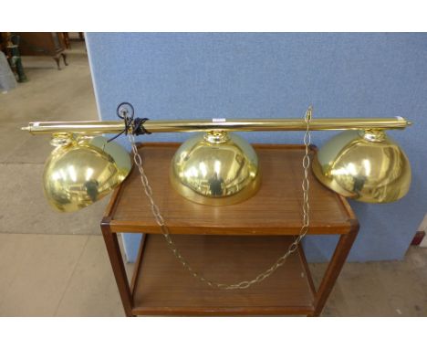 A brass snooker table light