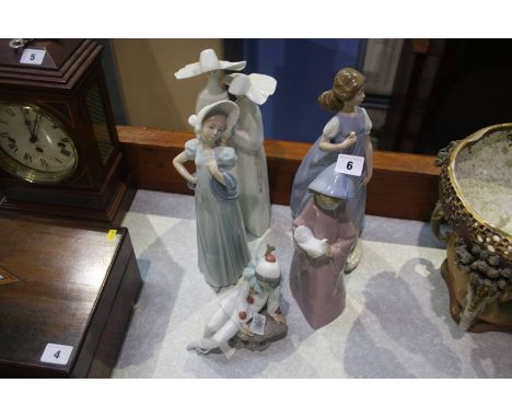 Five Lladro and Nao figures