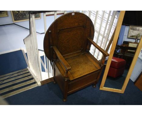 A small oak monks bench