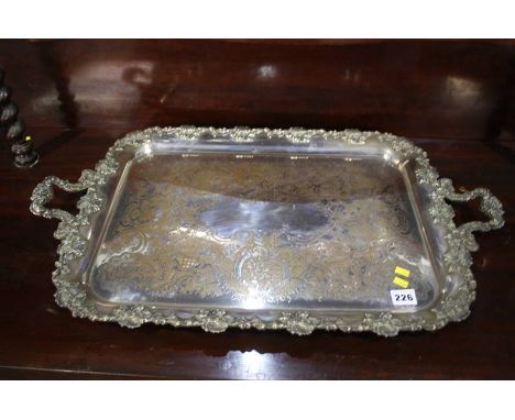 A silver plated tray