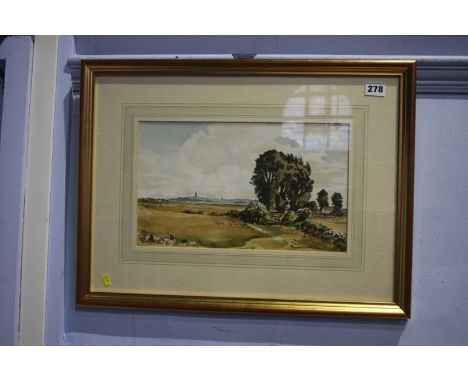 Thomas Wilkinson, watercolour, signed, 'View of South Shields Water Tower', 20 x 32cm
